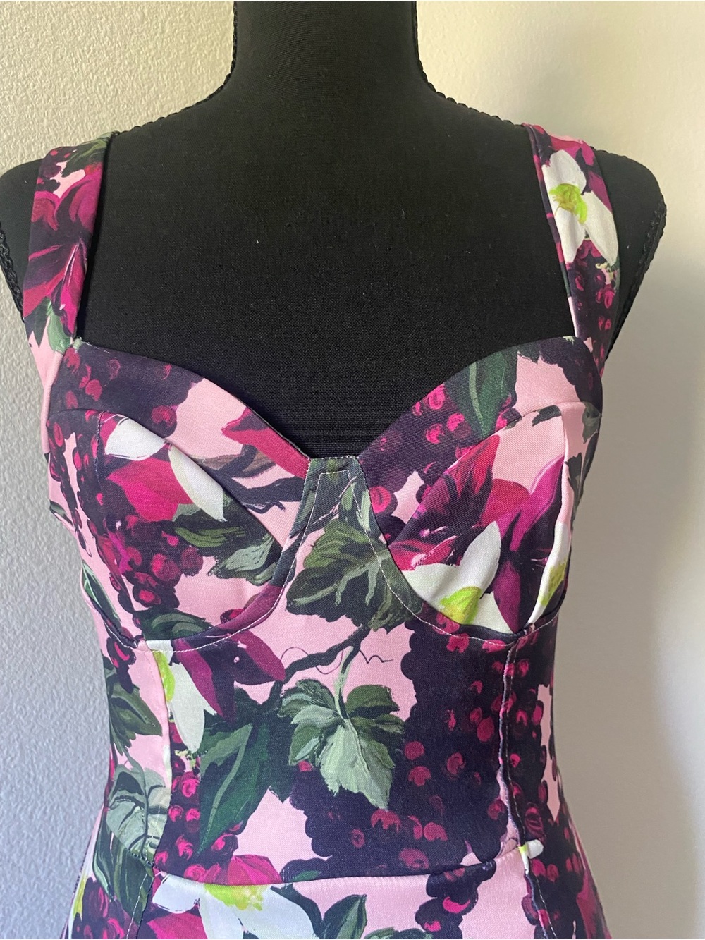 Zara Godet Pink & Purple Floral Midi Dress - Picture 9 of 11
